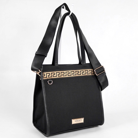 VERSACE Tote Bag Limited Edition NEW Black Gold - Picture 3 of 12